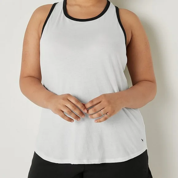 Pink Victoria Secrets Biker shorts and Tank Top (SET) Sz XS - Picture 2 of 7